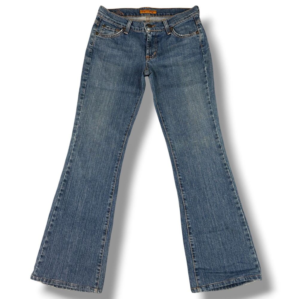 VTG James Cured by Seun Y2K/00s Low Rise Flare Blue Jeans Size 27" Made in USA